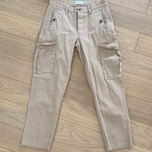 Topman Men's Tan Khaki Cargo Pants W30 L 32